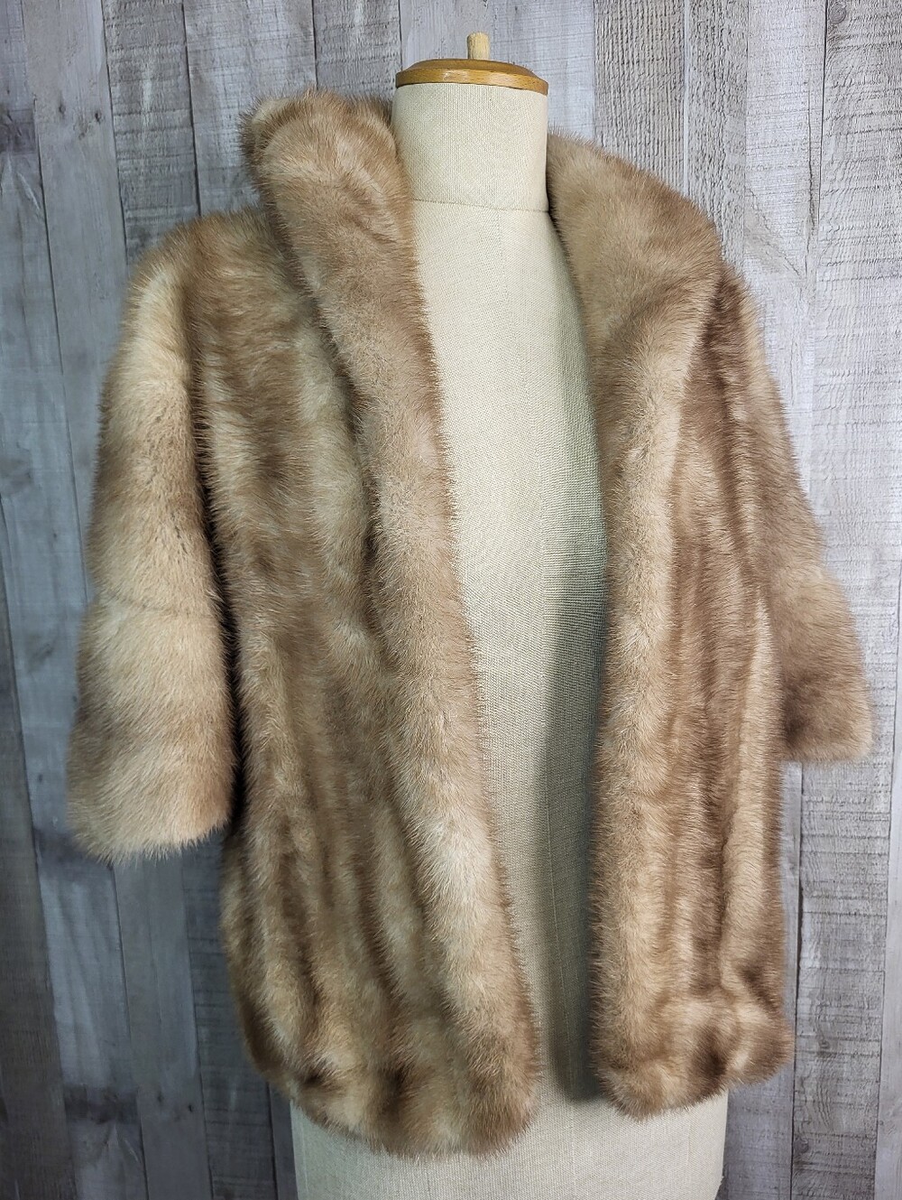 Vintage Mink Stole Shawl. Real Fur